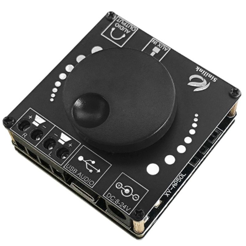 XY-AP50L Mini Bluetooth 5.0 50W+50W Wireless O Power Digital Amplifier Board Stereo Amp 3.5MM AUX USB APP