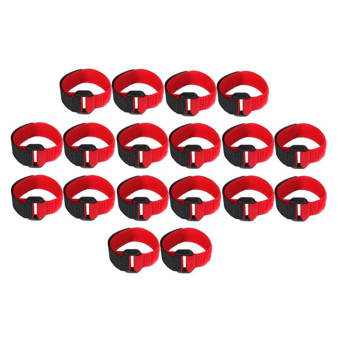 18pcs No-Crow Rooster Collar No Crow Noise Neck Belt For Chicken Red