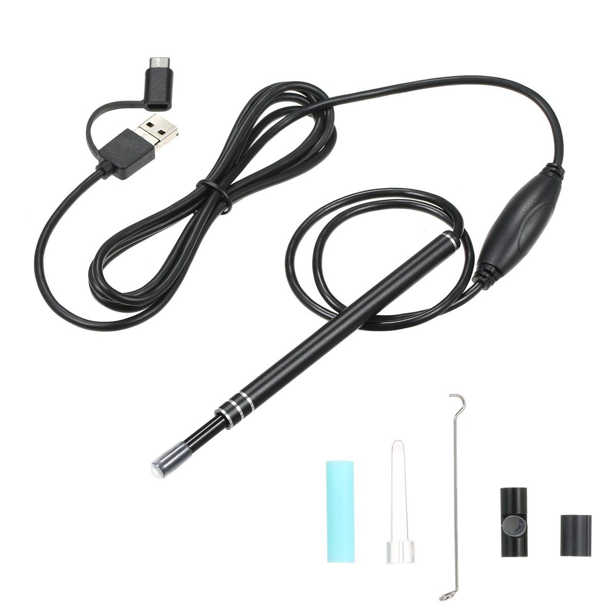 HD Visual Ear Canal Cleaning Tool Ear Cleaner IP67 Waterproof Black