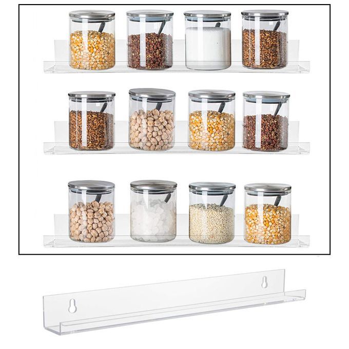 Wall Mounted Ingredient Bottles Rack Organizer Holder For Kitchen Door