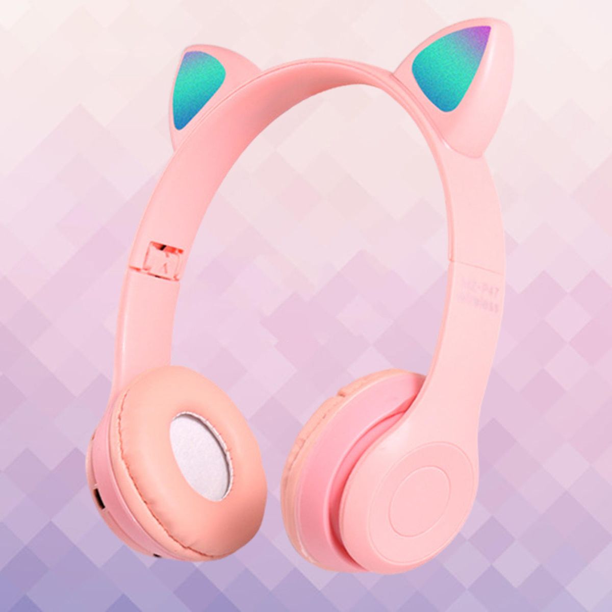 Cat Ears Wireless Headset Stereo Stereo Music Unique For Pink