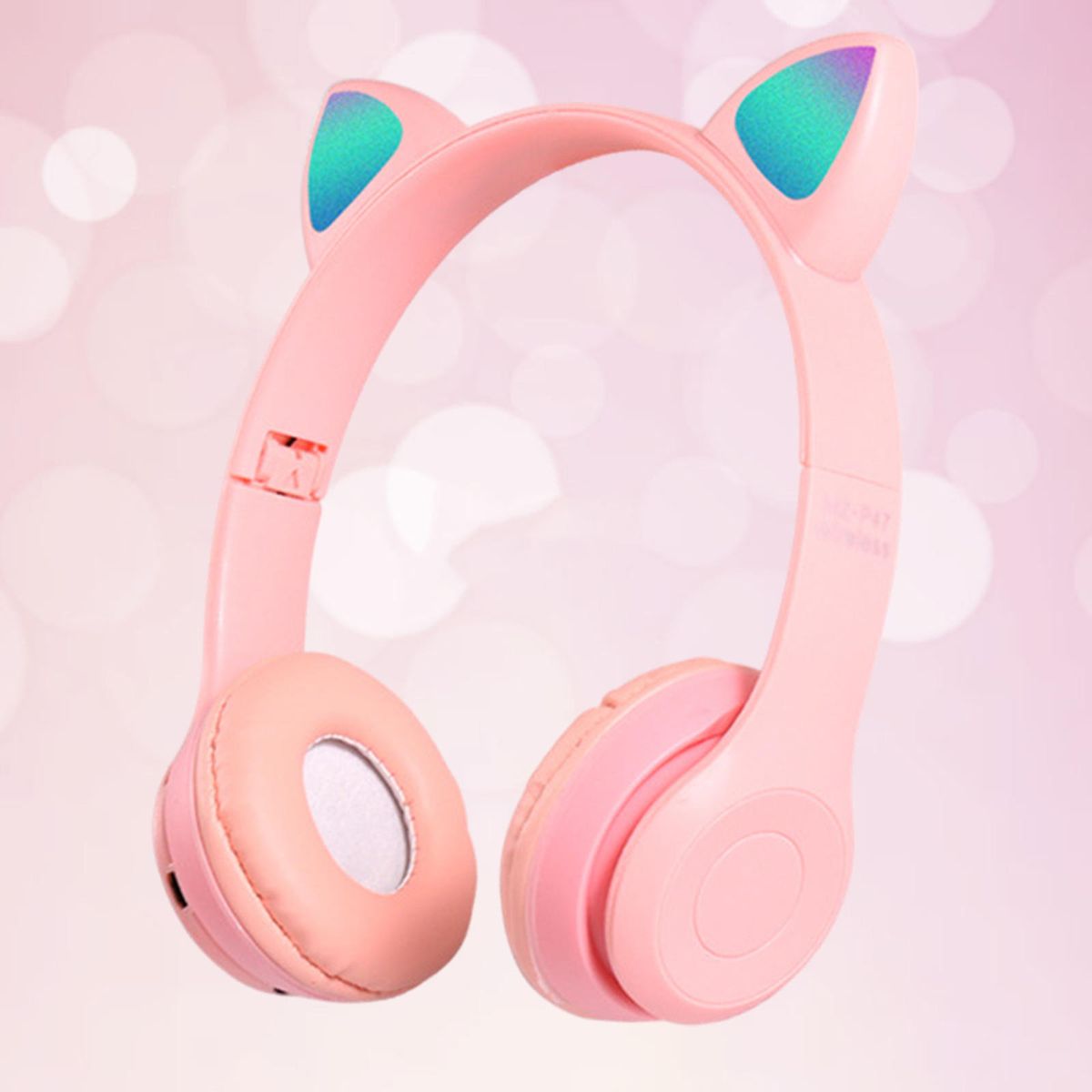 Cat Ears Wireless Headset Stereo Stereo Music Unique For Pink