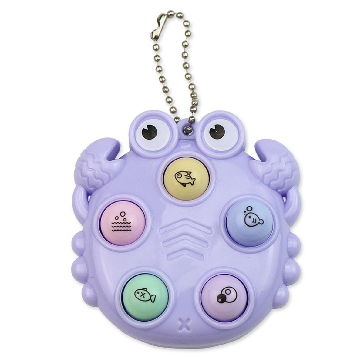 Mini Game Console Whack-a-mole Mini Game Console Keychain Purple