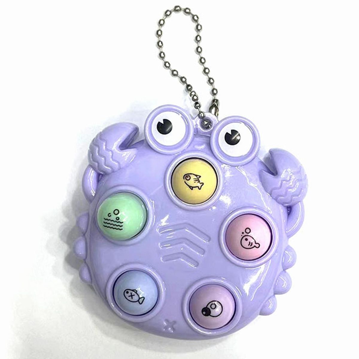 Mini Game Console Whack-a-mole Mini Game Console Keychain Purple
