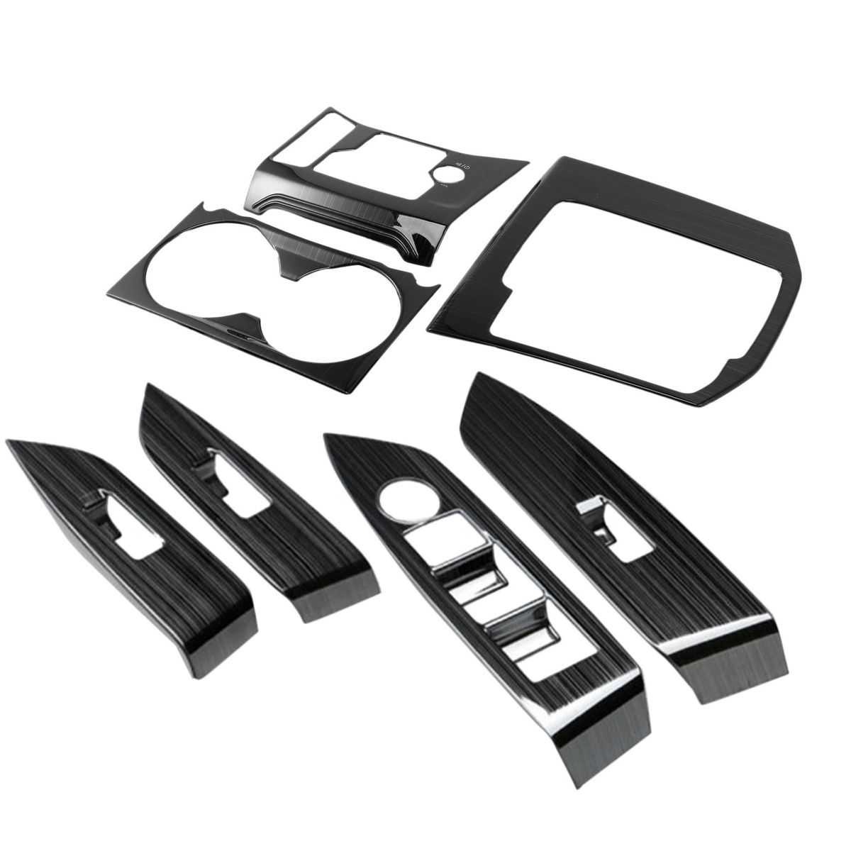 1 Set Car Gear Shift Console Panel Cover Trim Cup Holder