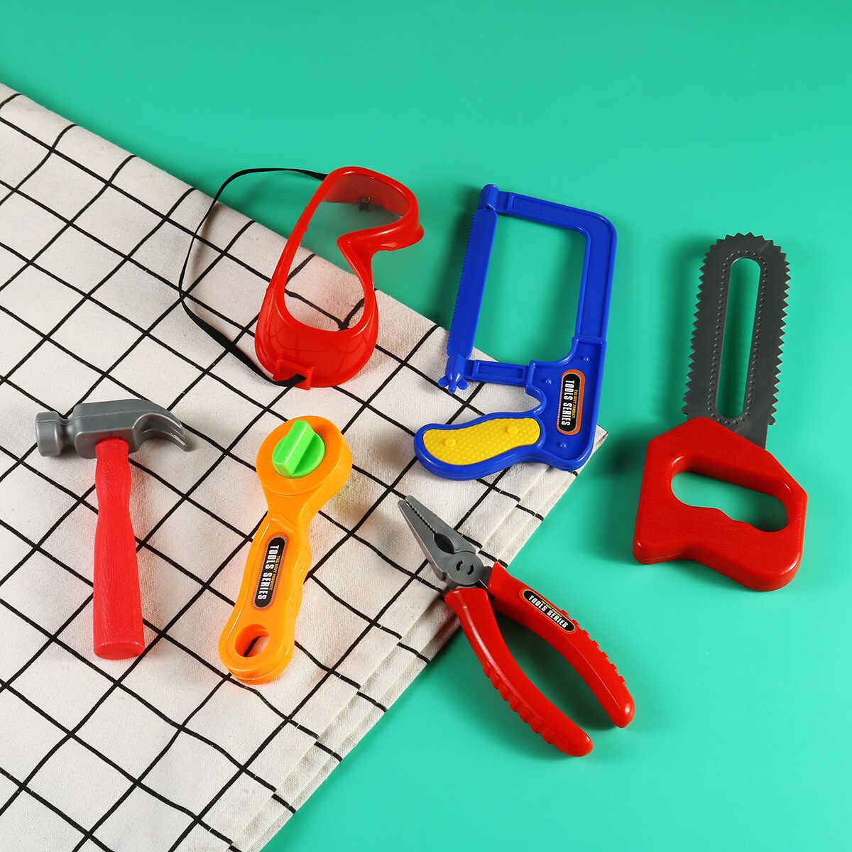 19/32/37PCS Plastic Simulation Tool Set Boys Kids Childs Funny Toy Kit Children Pretend Play Craftsman Carpentry Repair Toys Tools DIY 32PCS