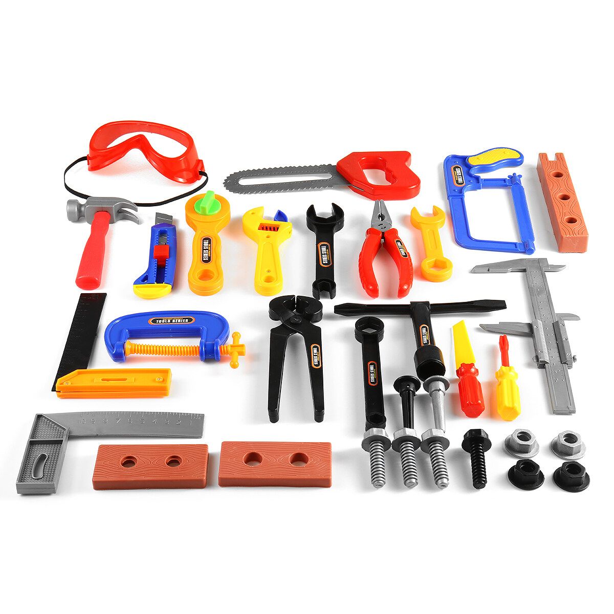 19/32/37PCS Plastic Simulation Tool Set Boys Kids Childs Funny Toy Kit Children Pretend Play Craftsman Carpentry Repair Toys Tools DIY 32PCS