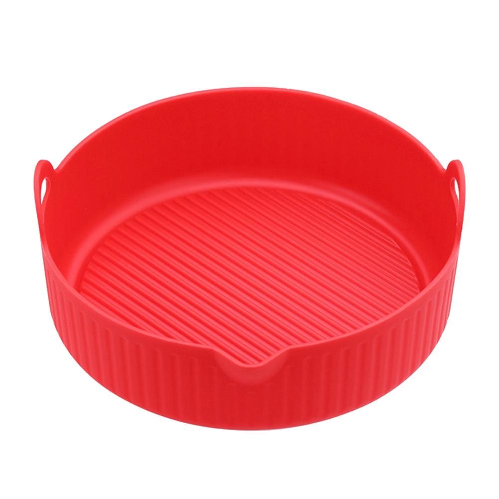 Silicone Pan Oven Pizza Chicken Accessories Disc Reusable Repment Pan Red