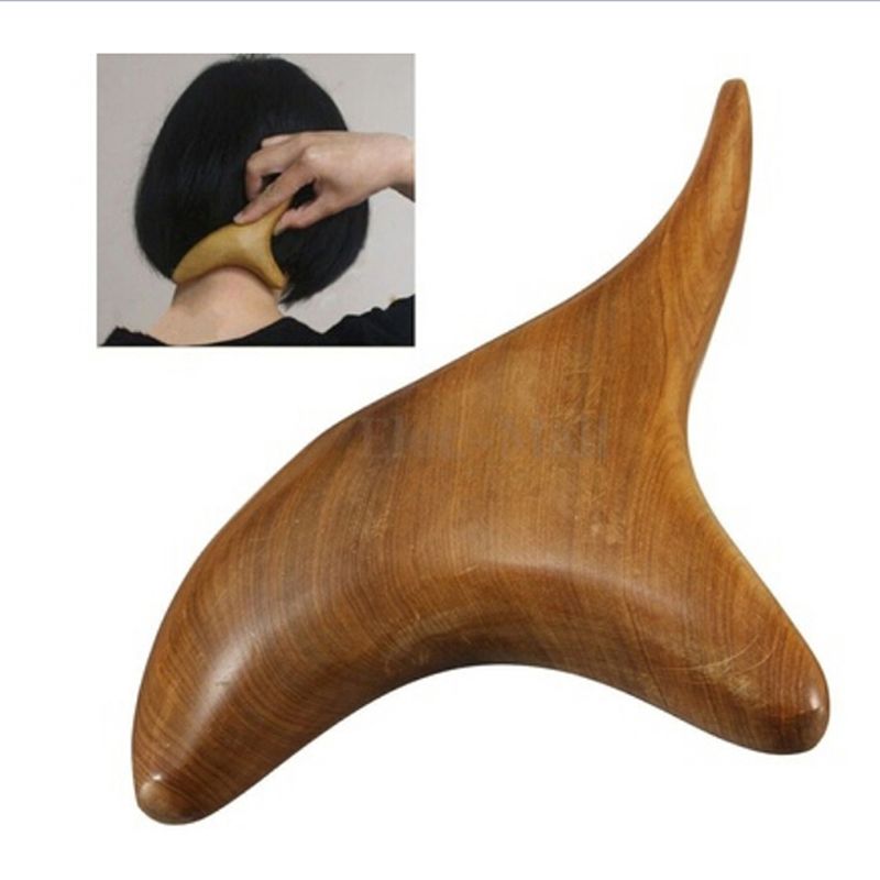 SPA Wooden Triangle Relax Tool Reflexology Blood Therapy Wood Neck Body Circulation Massager Trigeminal Fragrant