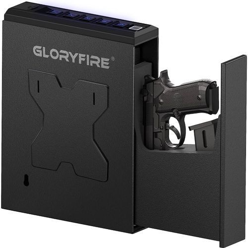 GLORYFIRE Gun Safe Biometric Safe, Mounted Nightstand