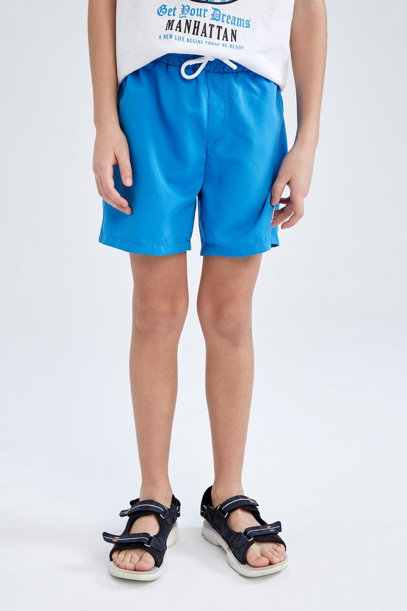 Boy Regular Fit Woven Swimming Short - Blue