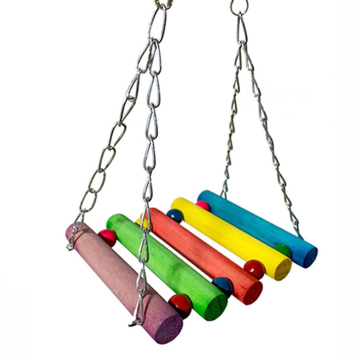 3pcs Bird Parrot Toys Bird Wooden Ladder Pet Bird Cage Swing