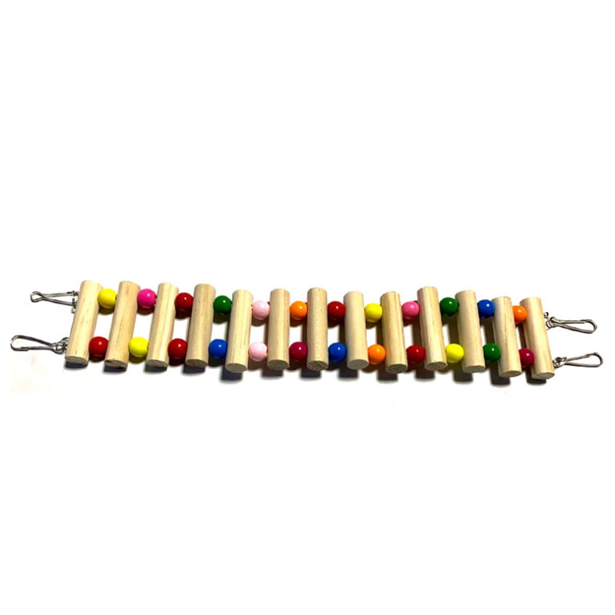 3pcs Bird Parrot Toys Bird Wooden Ladder Pet Bird Cage Swing