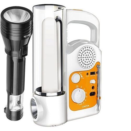 Rechargeable USB LED Lamp With Radio + Rechargeable LED Torch Light
