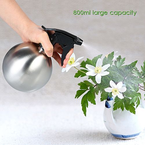 800ml Stainless Steel Water Spray Bottle Flower Plant Watering Pot Sprayer For Garden
