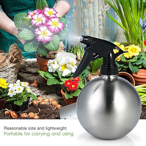 800ml Stainless Steel Water Spray Bottle Flower Plant Watering Pot Sprayer For Garden