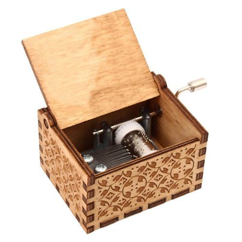 Hand Crank Collectible Music Box Engraved Wooden Theme Toys Birthday Craft Gifts#Game Of Throne Game Of Rights