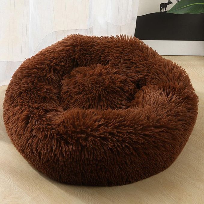 Pet Dog Sleeping Bed Indoor Pet Round Mat Winter Comfortable Coffee