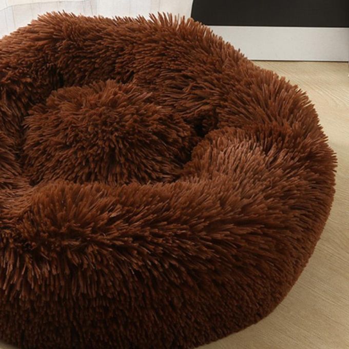 Pet Dog Sleeping Bed Indoor Pet Round Mat Winter Comfortable Coffee