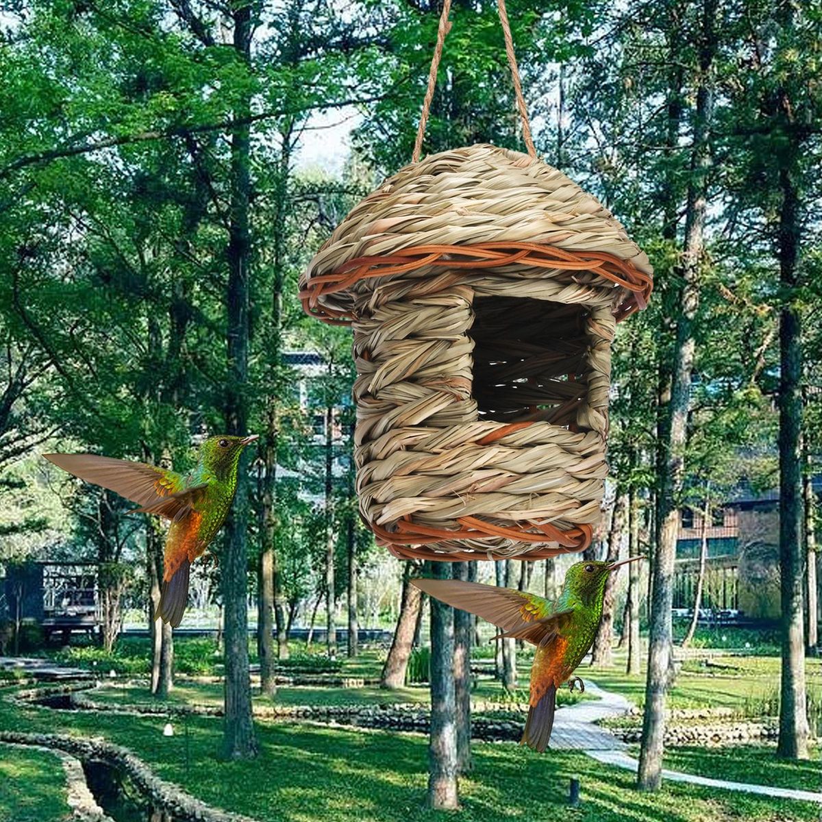 Bird Hut Outdoor Hanging Hummingbird House A