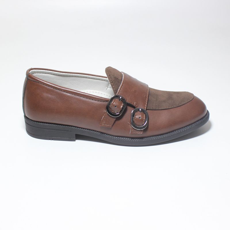 Boy Dress Shoes 2023 New Kids Formal Shoes-Brown