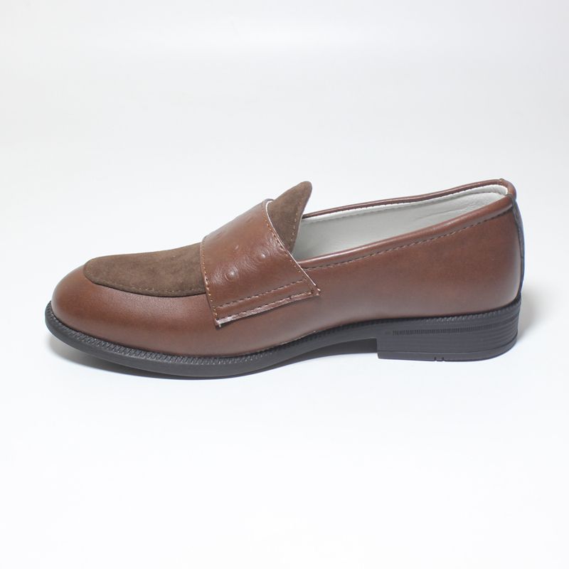 Boy Dress Shoes 2023 New Kids Formal Shoes-Brown