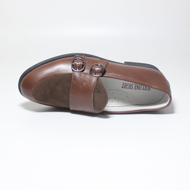 Boy Dress Shoes 2023 New Kids Formal Shoes-Brown