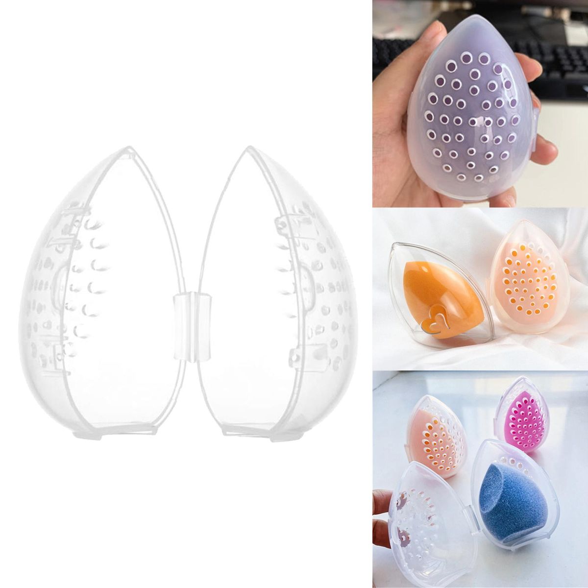 Storage Box  Makeup Sponge Holder For  Shelf