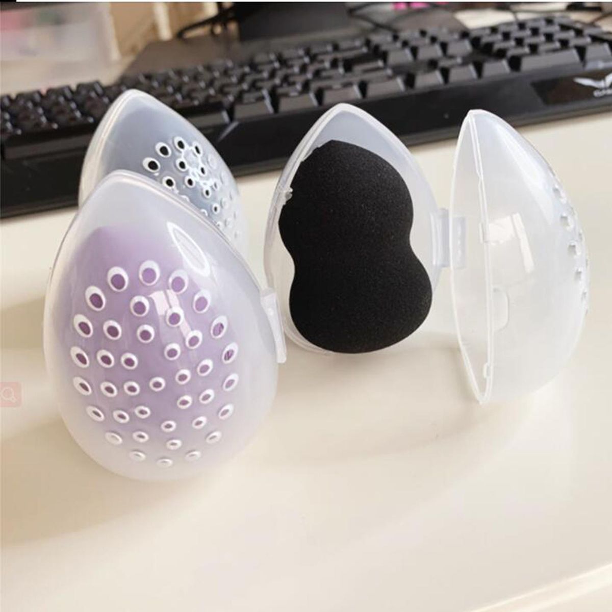 Storage Box  Makeup Sponge Holder For  Shelf