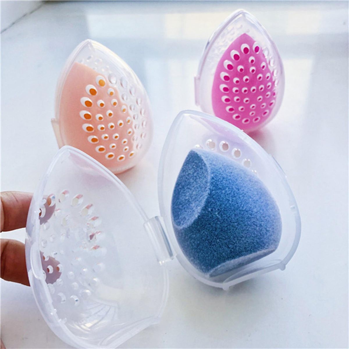 Storage Box  Makeup Sponge Holder For  Shelf