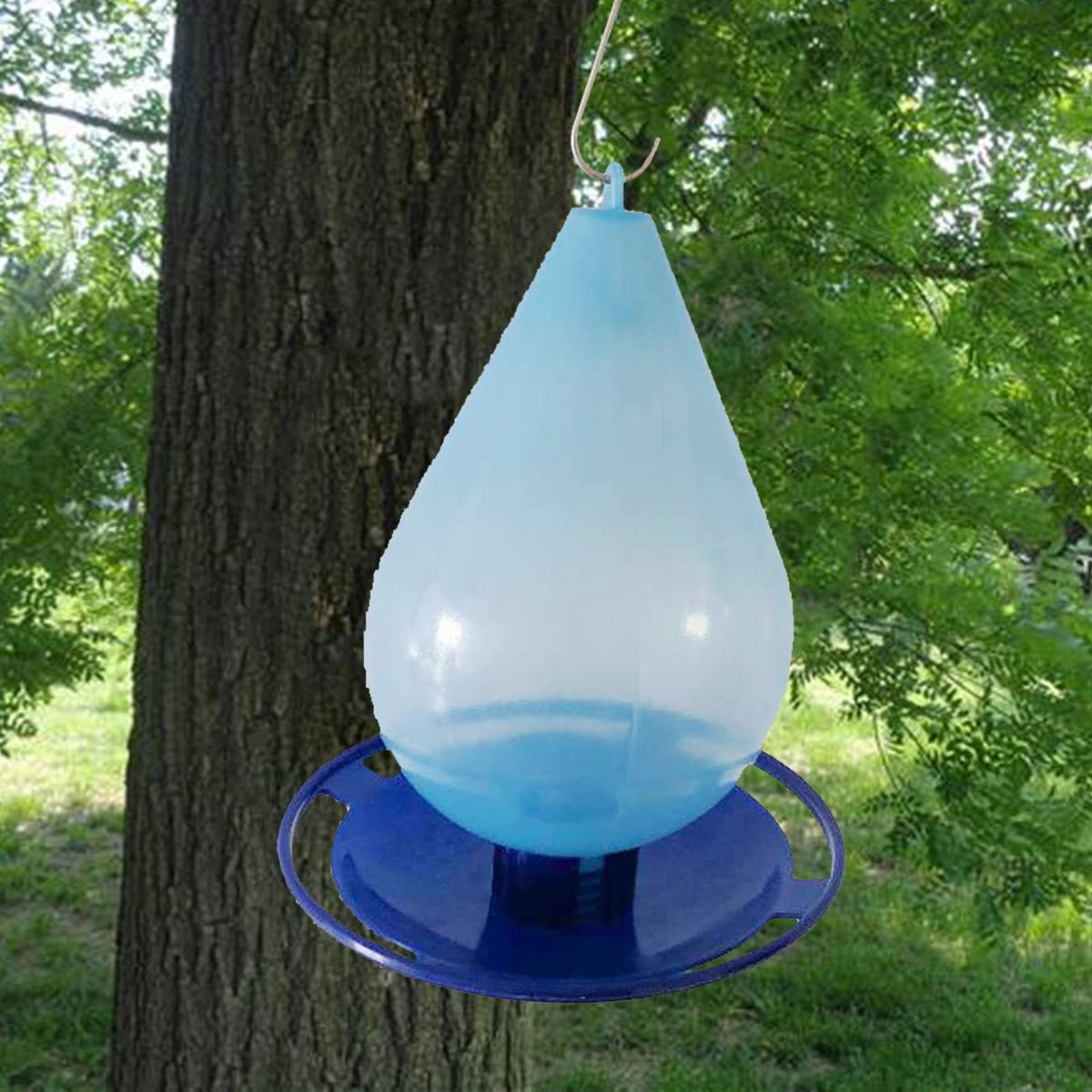 Bird Feeder Add Ambient Hanging Bird Food Container Blue