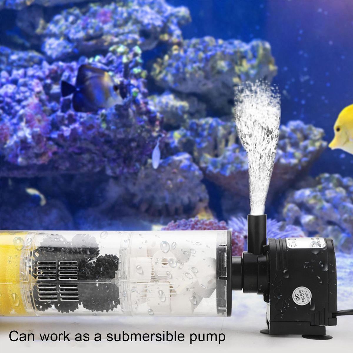 HX-1180F 12W Aquarium Filter for Fish Tank Submersible Internal Fish Tank Filter with  Water Pump Underwater Aquarium Filter