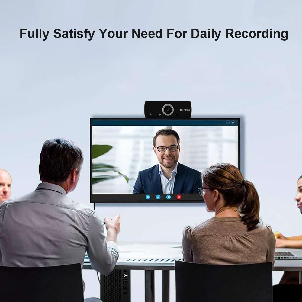 1080P Full High Definition Webcam USB Web Cam Noise Reduction Micophone Mini Computer PC Laptop Camera for Video Conference Live Streaming Chat Online Teaching
