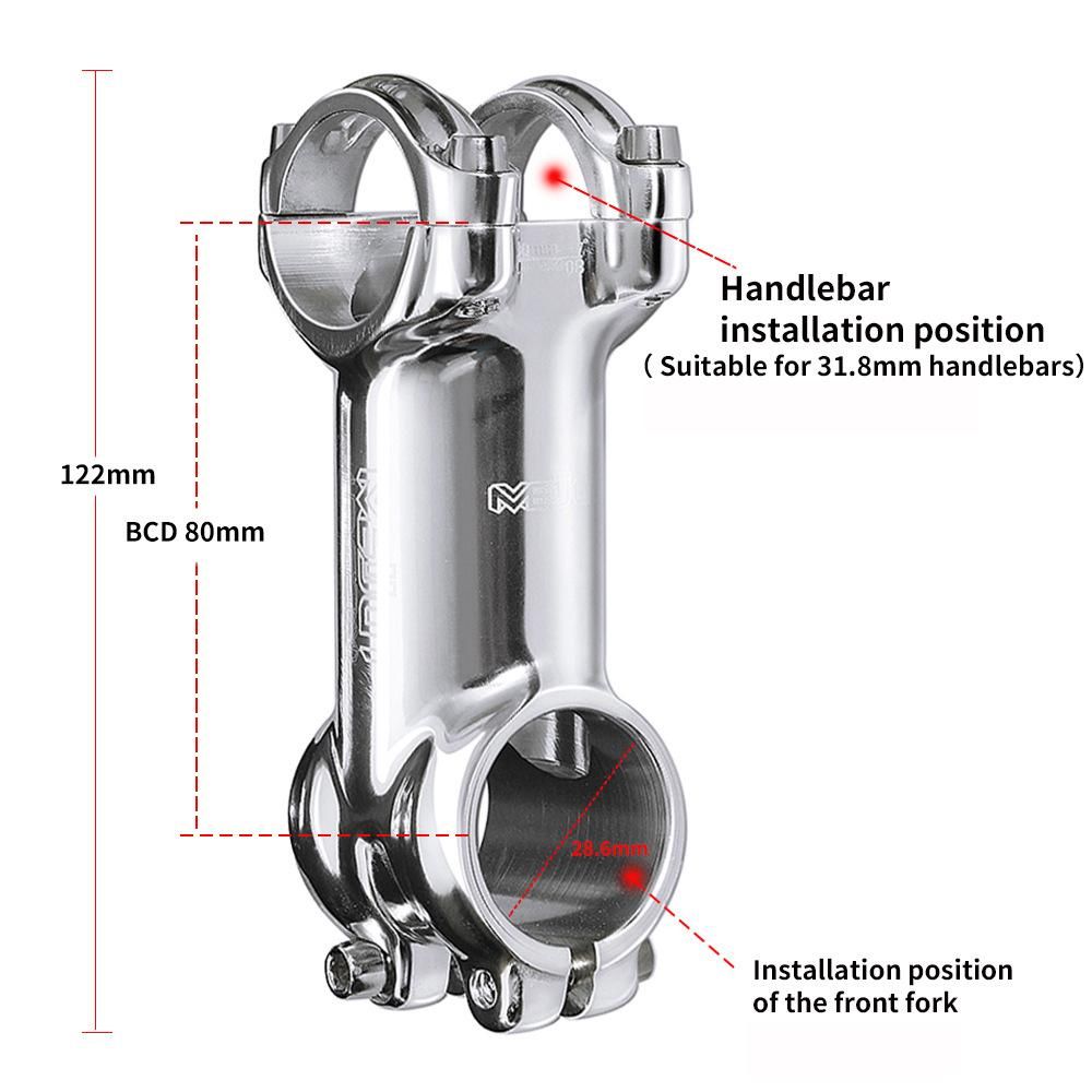 Bike Stem 31.8mm 80mm Bicycle Stem Aluminum Alloy Short Handlebar Stem for Mountain Bike Road Bike Cyclocross Bike
