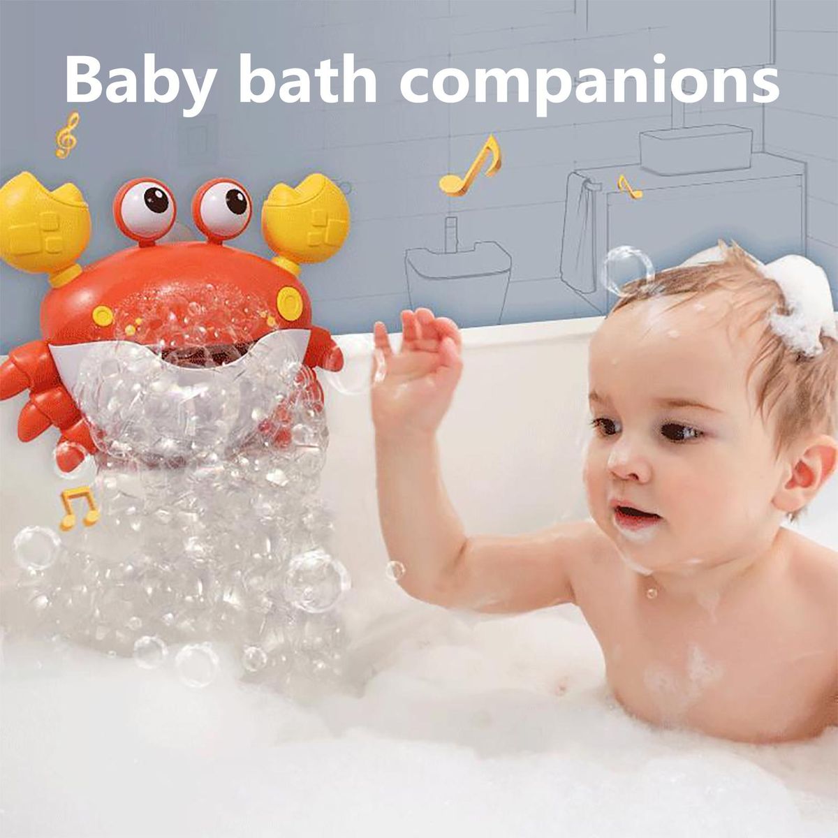 Suction Cup Bubble Machine Bubbles Musical Electric Bubble for Boys Red