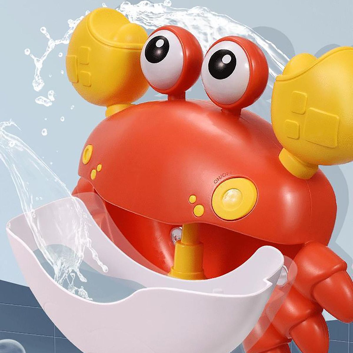 Suction Cup Bubble Machine Bubbles Musical Electric Bubble for Boys Red