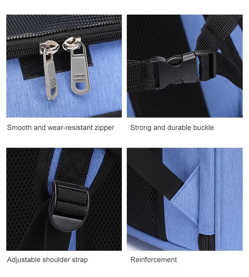 Pet Backpack Cat Bag Carry Breathable Foldable Pet Oxford Dog Carrying Supplies Big Space Breathable Heat Dissipation
