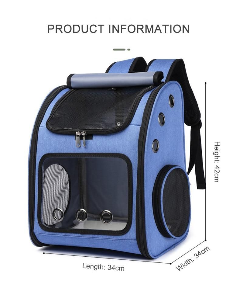Pet Backpack Cat Bag Carry Breathable Foldable Pet Oxford Dog Carrying Supplies Big Space Breathable Heat Dissipation
