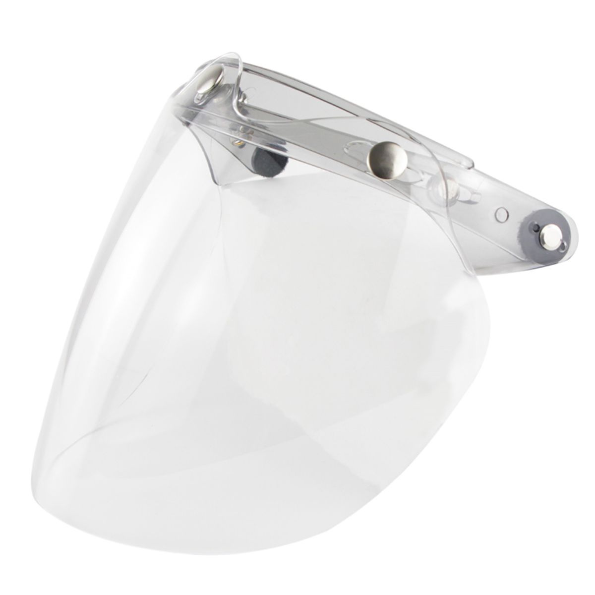 Open Face Helmet Visor Motorcycle Helmet Bubble Lens 3-Snap