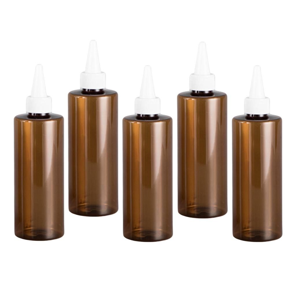 5 Dye Applicators Leakproof Lotion Shampoo Bottles W/