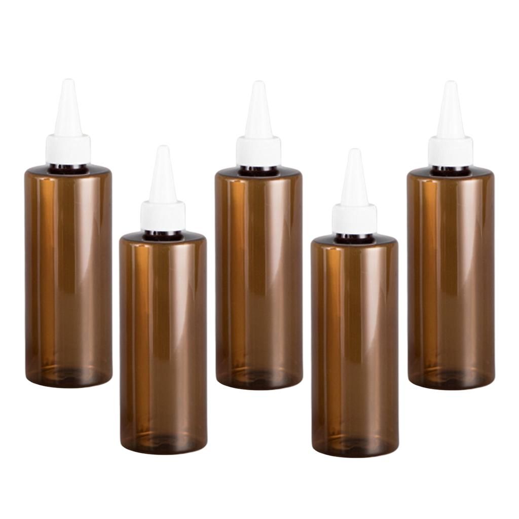 5 Dye Applicators Leakproof Lotion Shampoo Bottles W/