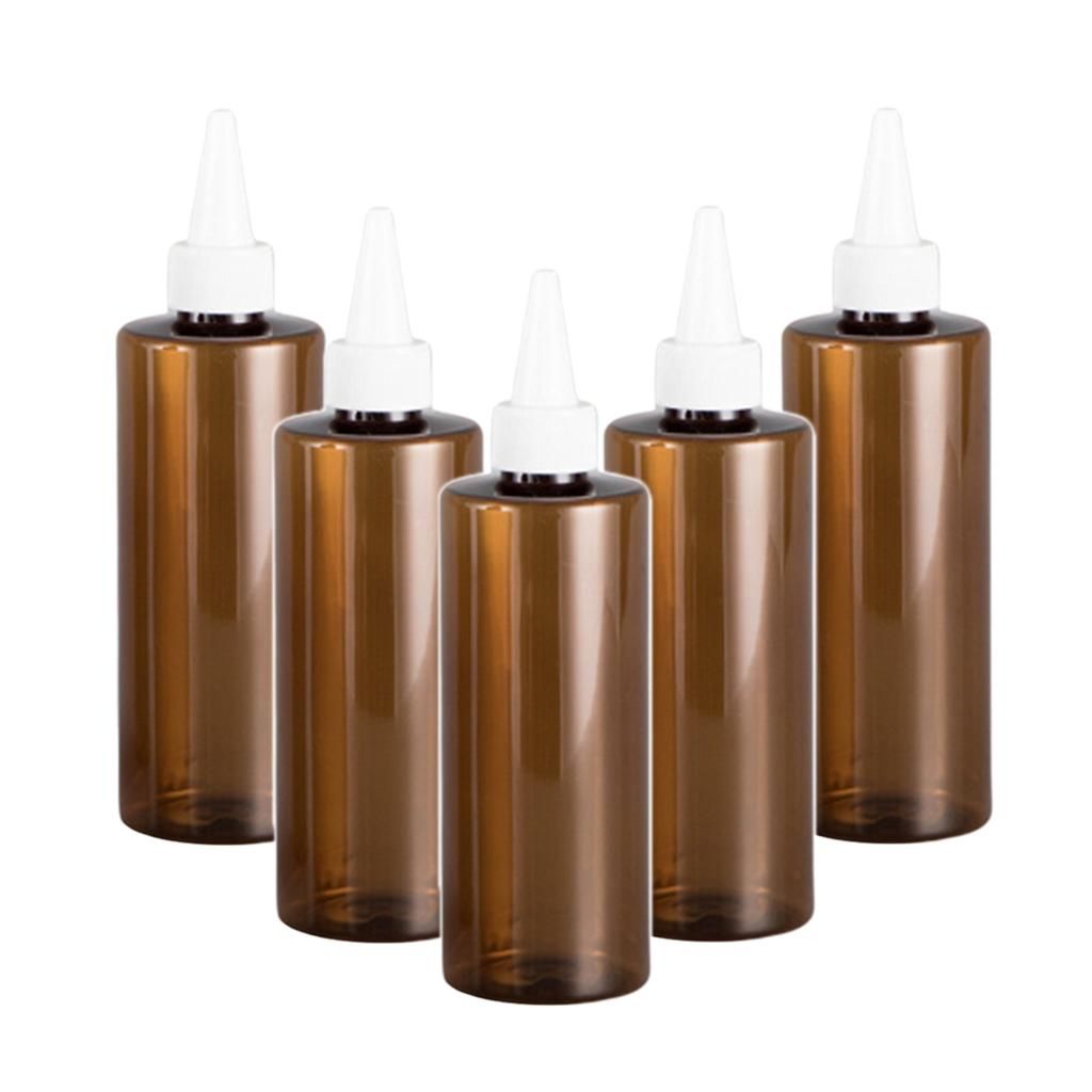 5 Dye Applicators Leakproof Lotion Shampoo Bottles W/