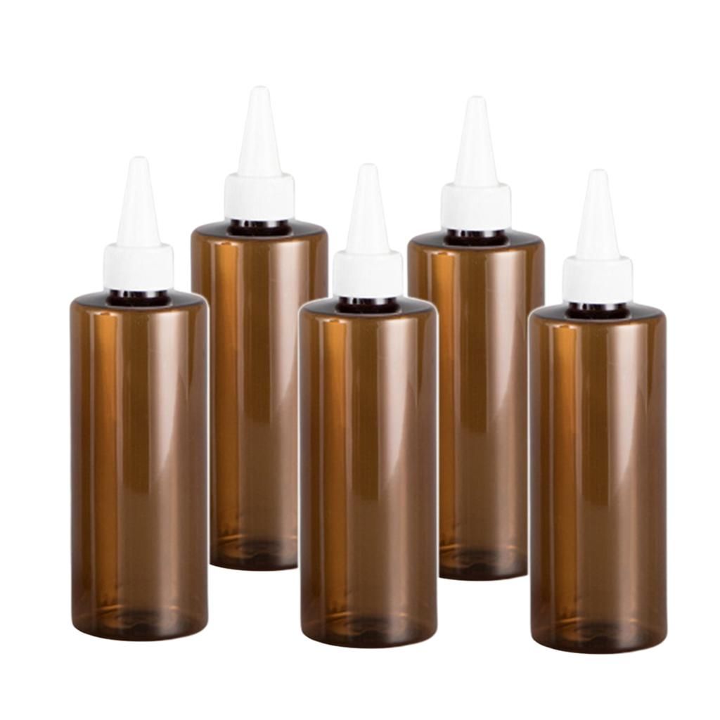 5 Dye Applicators Leakproof Lotion Shampoo Bottles W/