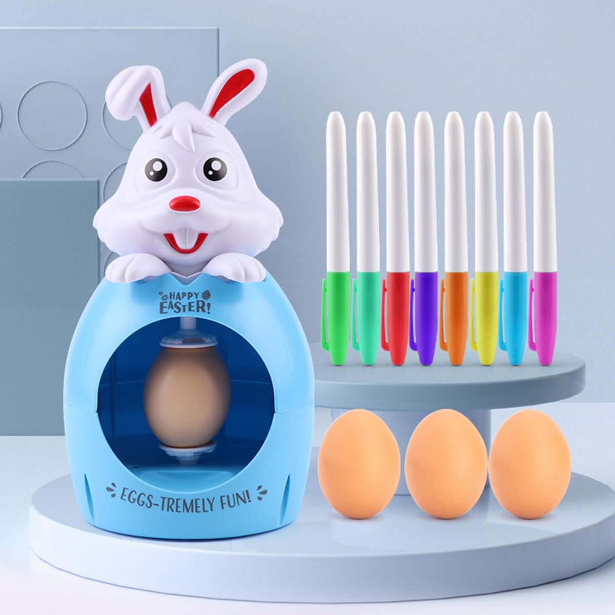 1 Set Toys Set Electric Easter Egg Machine Blue