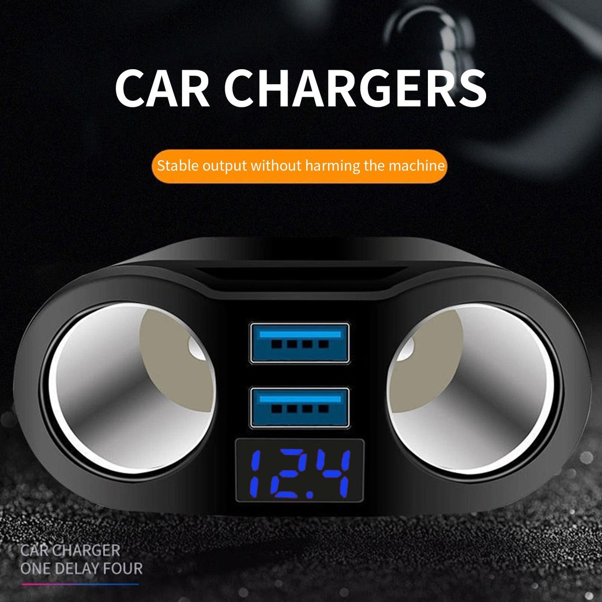 Charger Socket Portable Ignition Socket Black
