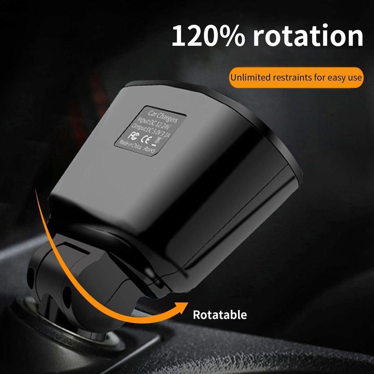 Charger Socket Portable Ignition Socket Black
