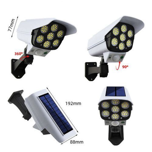 77 LED Solar Security Light Motion Sensor Camera Wireless Outdoor