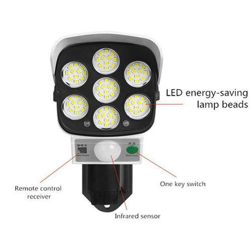 77 LED Solar Security Light Motion Sensor Camera Wireless Outdoor