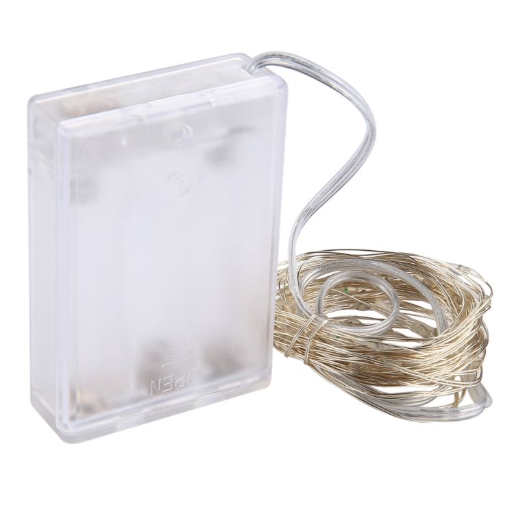 5m 50 LEDs Silver Blue Light Wire String Light Fairy Lamp