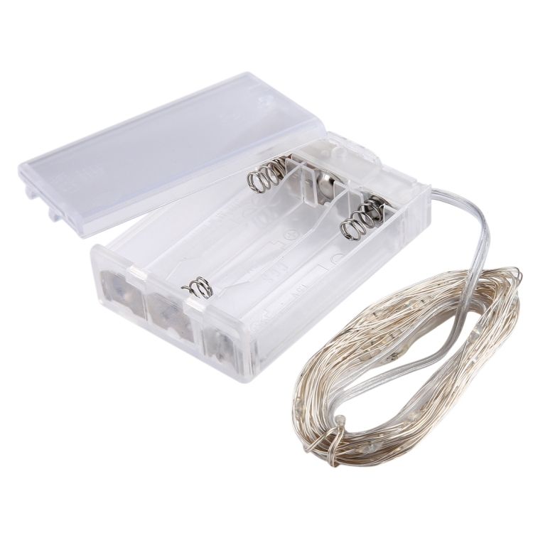5m 50 LEDs Silver Blue Light Wire String Light Fairy Lamp